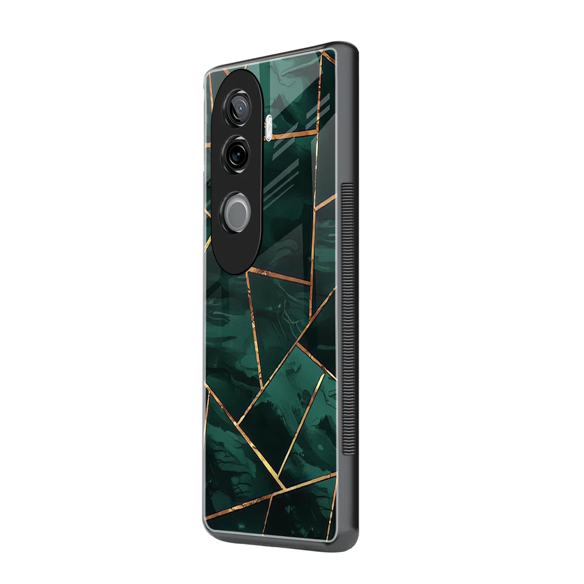 Geometric green vivo v40e mobile cover | shockproof glass phone case