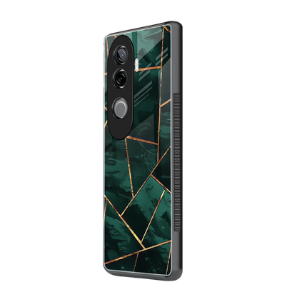 Geometric green vivo v40e mobile cover | shockproof glass phone case
