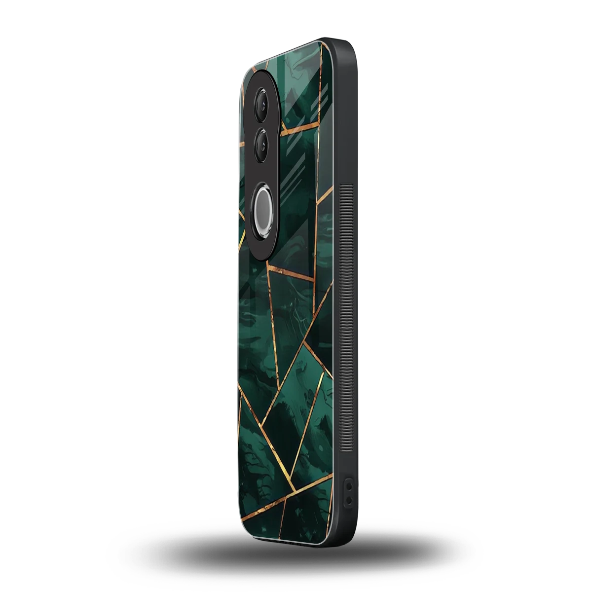 Geometric green vivo v50 mobile cover | shockproof glass phone case