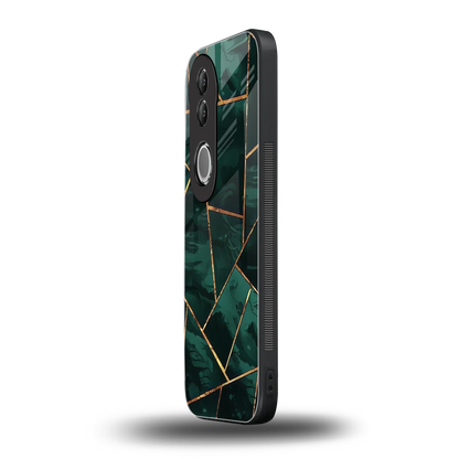 Geometric green vivo v50 mobile cover | shockproof glass phone case