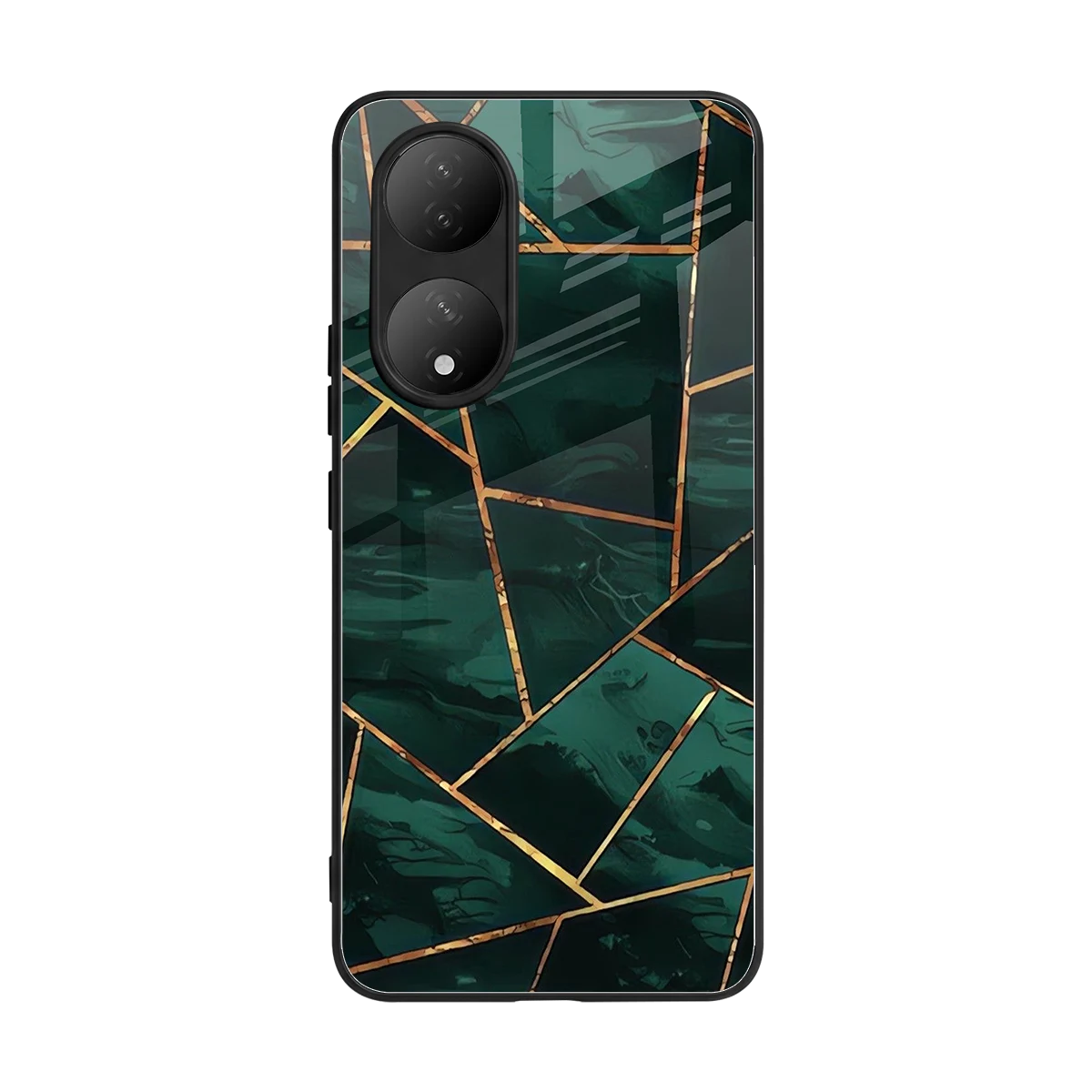 Geometric green back phone cover | glass case for Vivo-y100