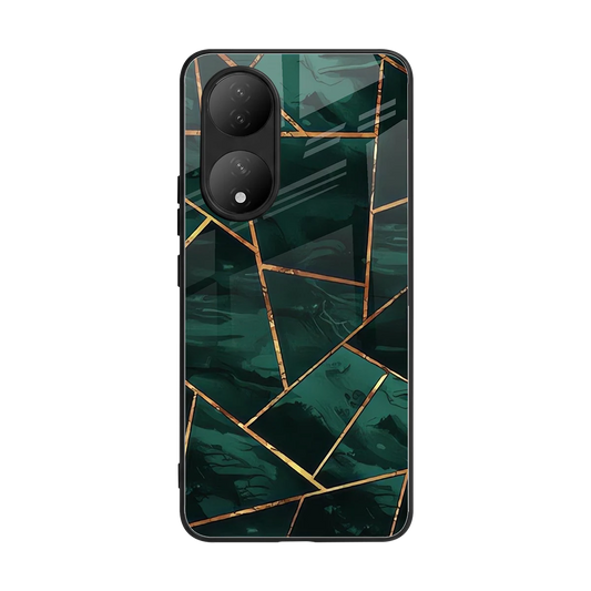 Geometric green back phone cover | glass case for Vivo-y100