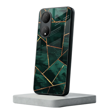 Geometric green Vivo-y100 mobile cover | shockproof glass phone case