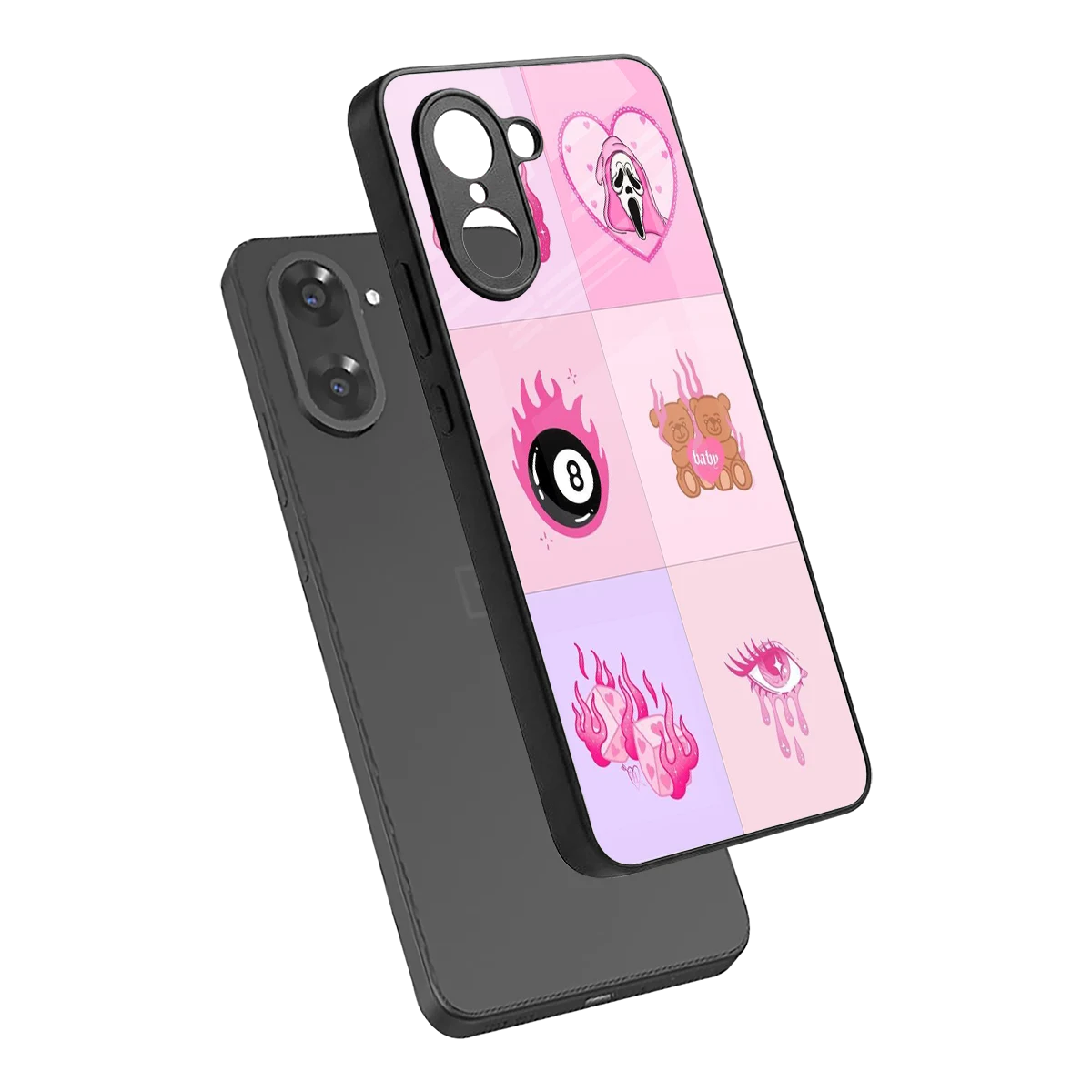 Ghostly Adorable sleek oneplus nord ce5 5g cover with tempered glass back and TPU edges