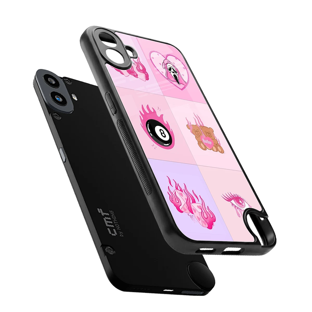 Ghostly Adorable sleek cmf nothing phone 1 cover with tempered glass back and TPU edges