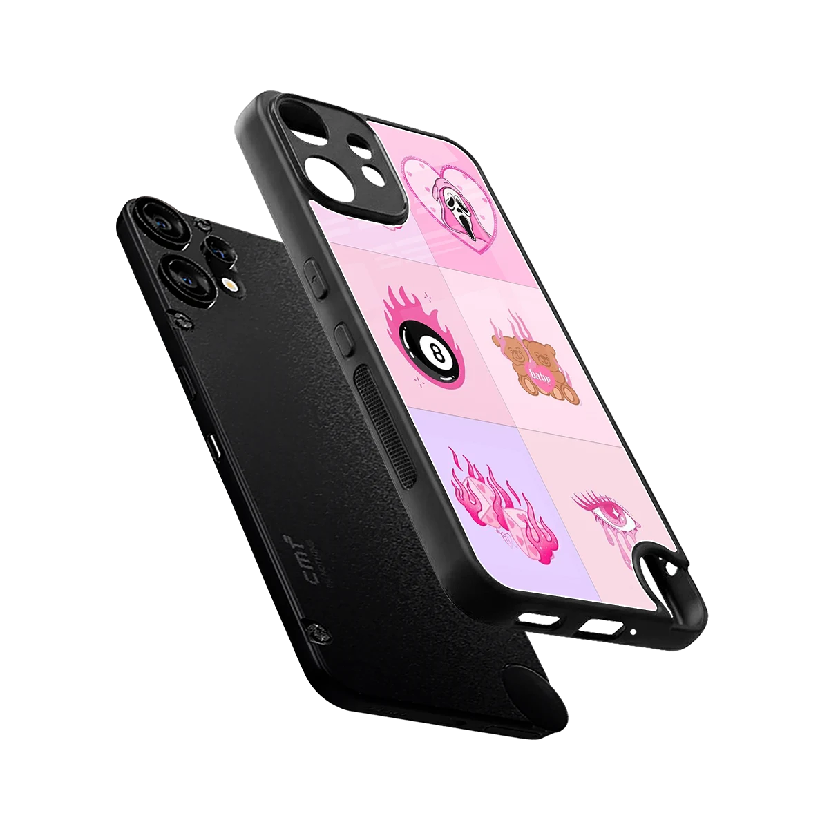 Ghostly Adorable sleek cmf nothing phone 2 pro cover with tempered glass back and TPU edges
