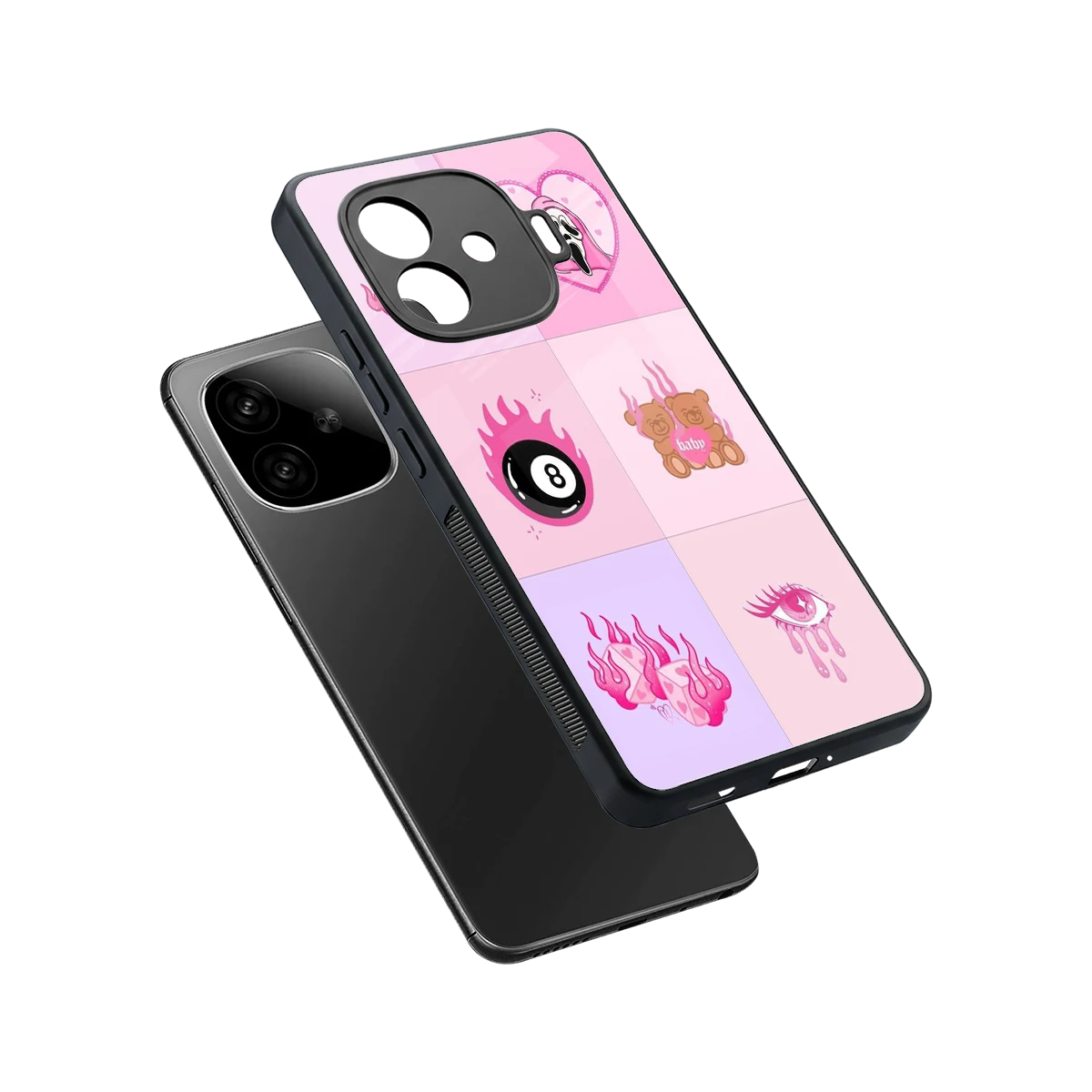 Ghostly Adorable sleek iqoo neo 10r 5g cover with tempered glass back and TPU edges