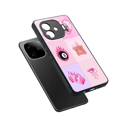 Ghostly Adorable sleek iqoo neo 10r 5g cover with tempered glass back and TPU edges