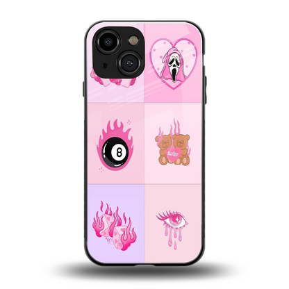 Ghostly Adorable back phone cover | glass case for iphone 13 mini