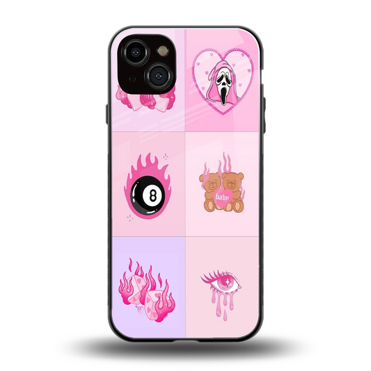 Ghostly Adorable back phone cover | glass case for iphone 14 plus