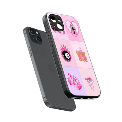 Ghostly Adorable sleek iphone 14 plus cover with tempered glass back and TPU edges