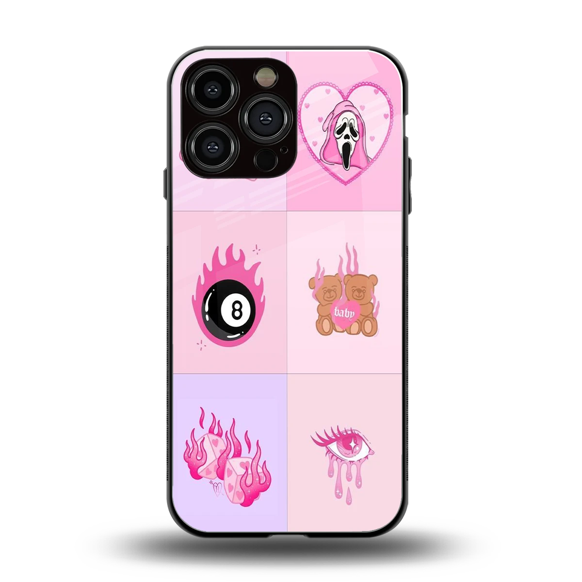 Ghostly Adorable back phone cover | glass case for iphone 15 pro max