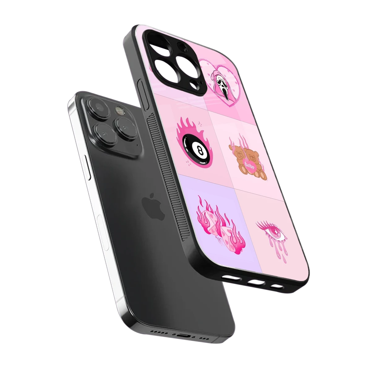 Ghostly Adorable sleek iphone 15 pro max cover with tempered glass back and TPU edges