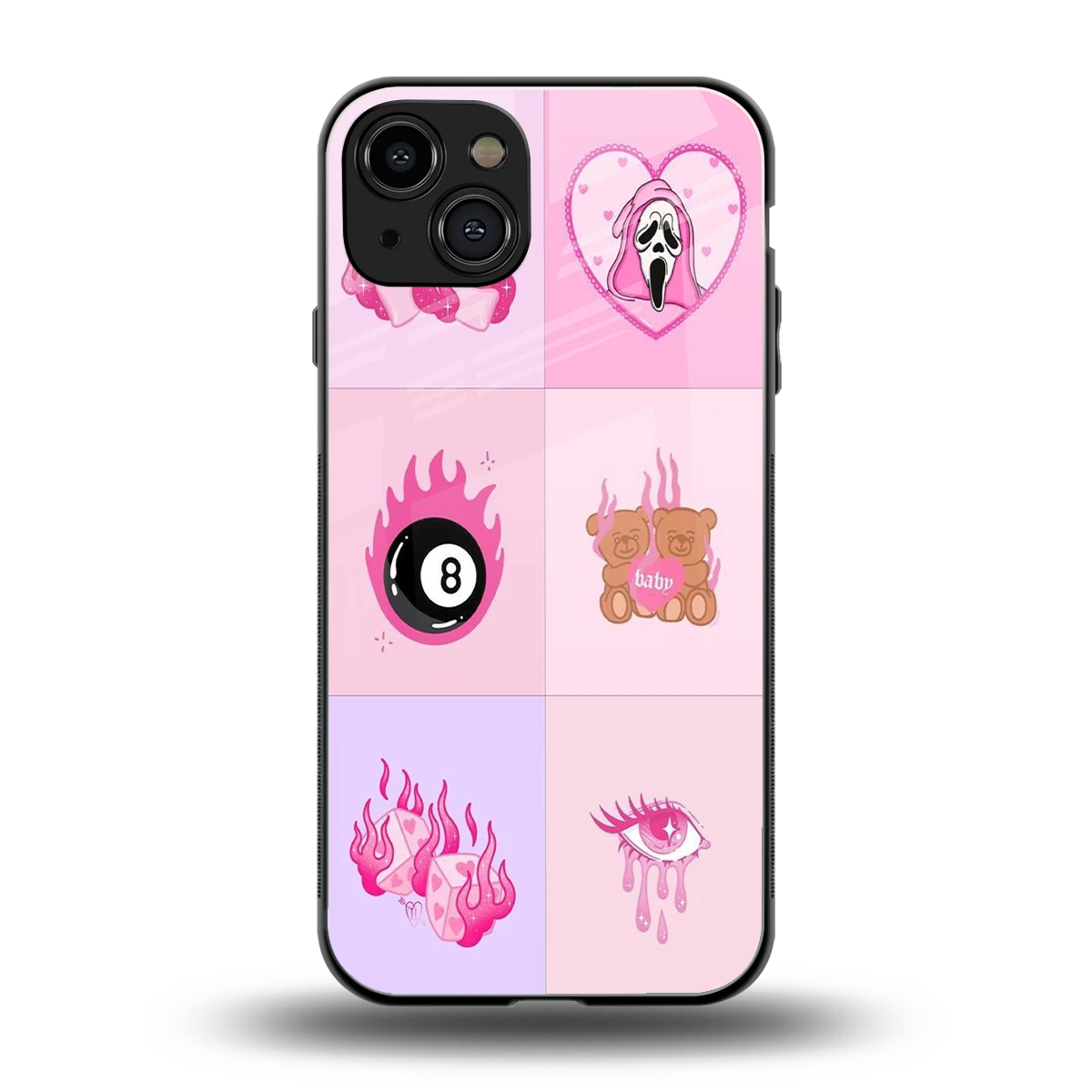 Ghostly Adorable back phone cover | glass case for iphone 15