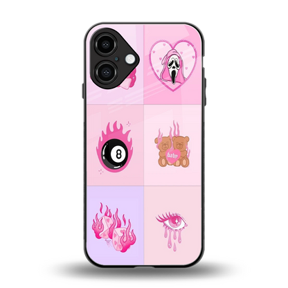 Ghostly Adorable back phone cover | glass case for iphone 16 plus