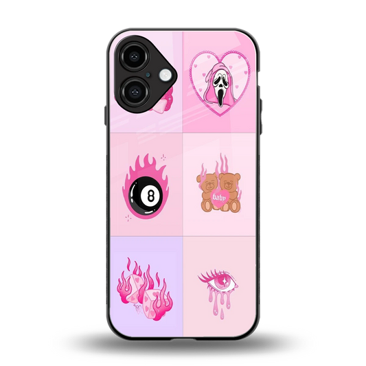 Ghostly Adorable back phone cover | glass case for iphone 16 plus