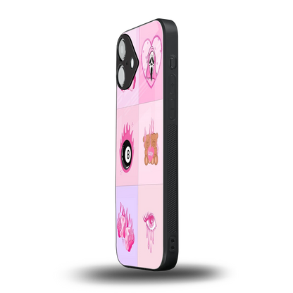 Ghostly Adorable iphone 16 plus mobile cover | shockproof glass phone case