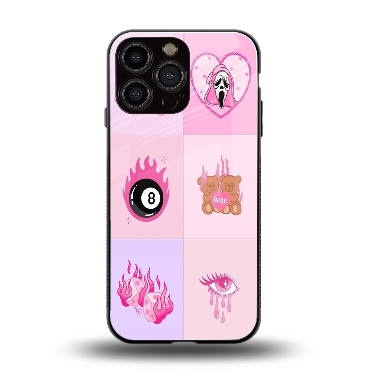 Ghostly Adorable back phone cover | glass case for iphone 16 pro max