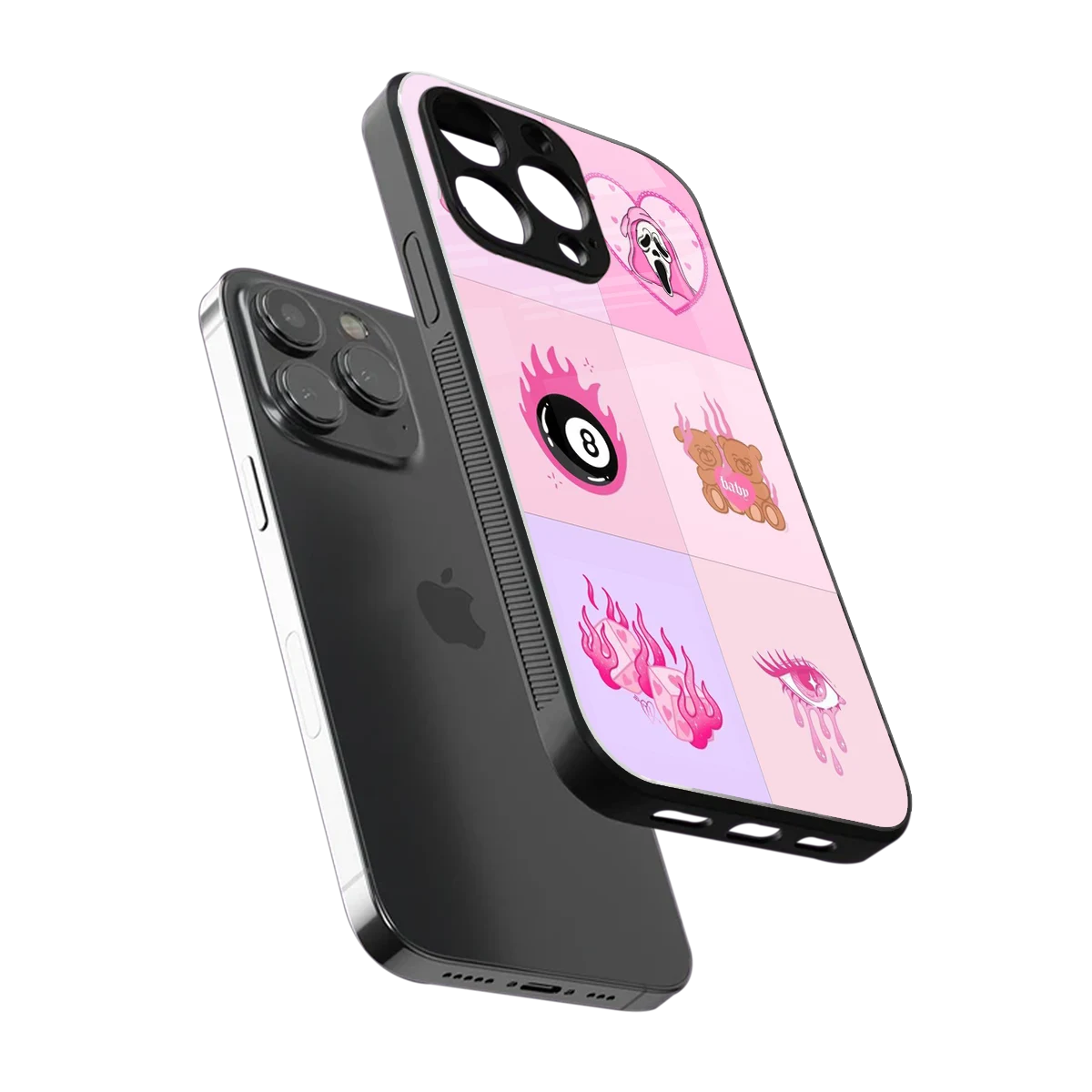 Ghostly Adorable sleek iphone 16 pro max cover with tempered glass back and TPU edges