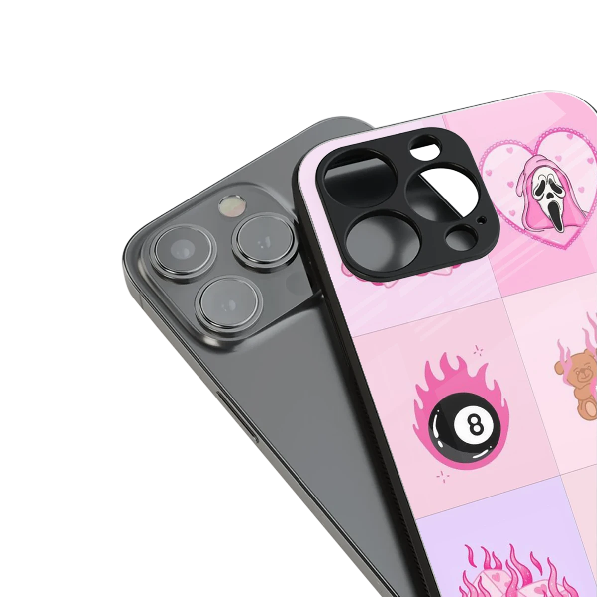 Ghostly Adorable stylish phone case for iphone 16 pro max | glossy glass and slim fit