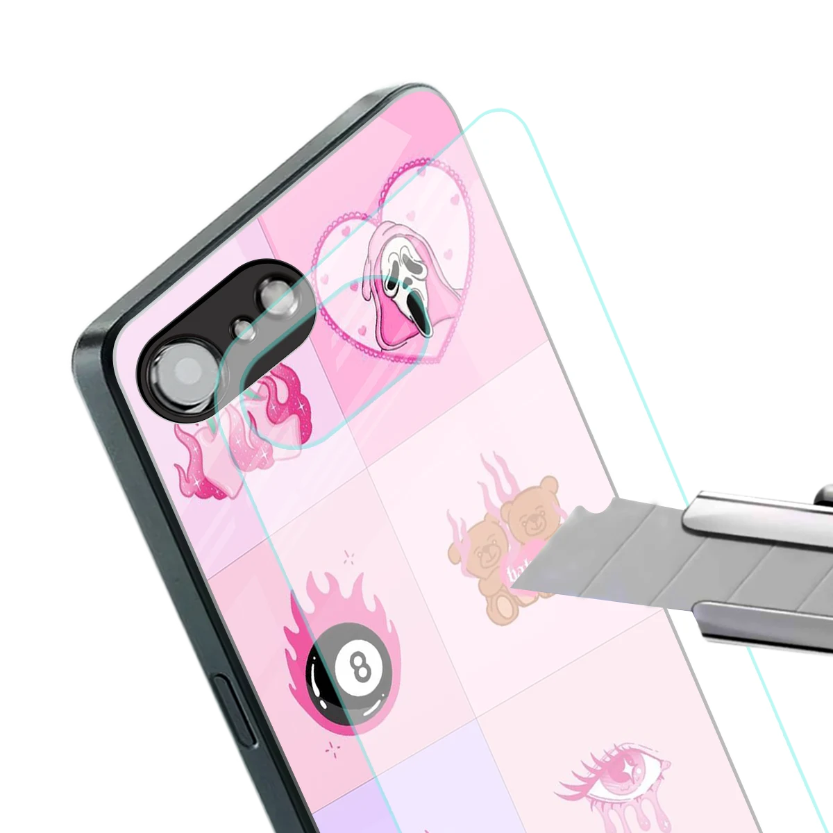 Ghostly Adorable stylish phone case for iphone 16e | glossy glass and slim fit