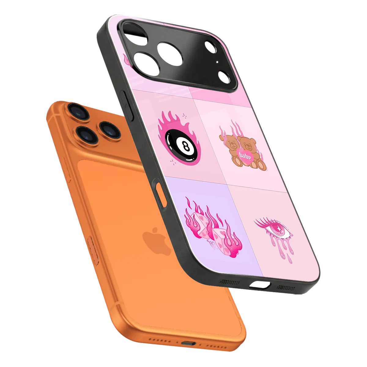 Ghostly Adorable sleek iphone 17 pro cover with tempered glass back and TPU edges