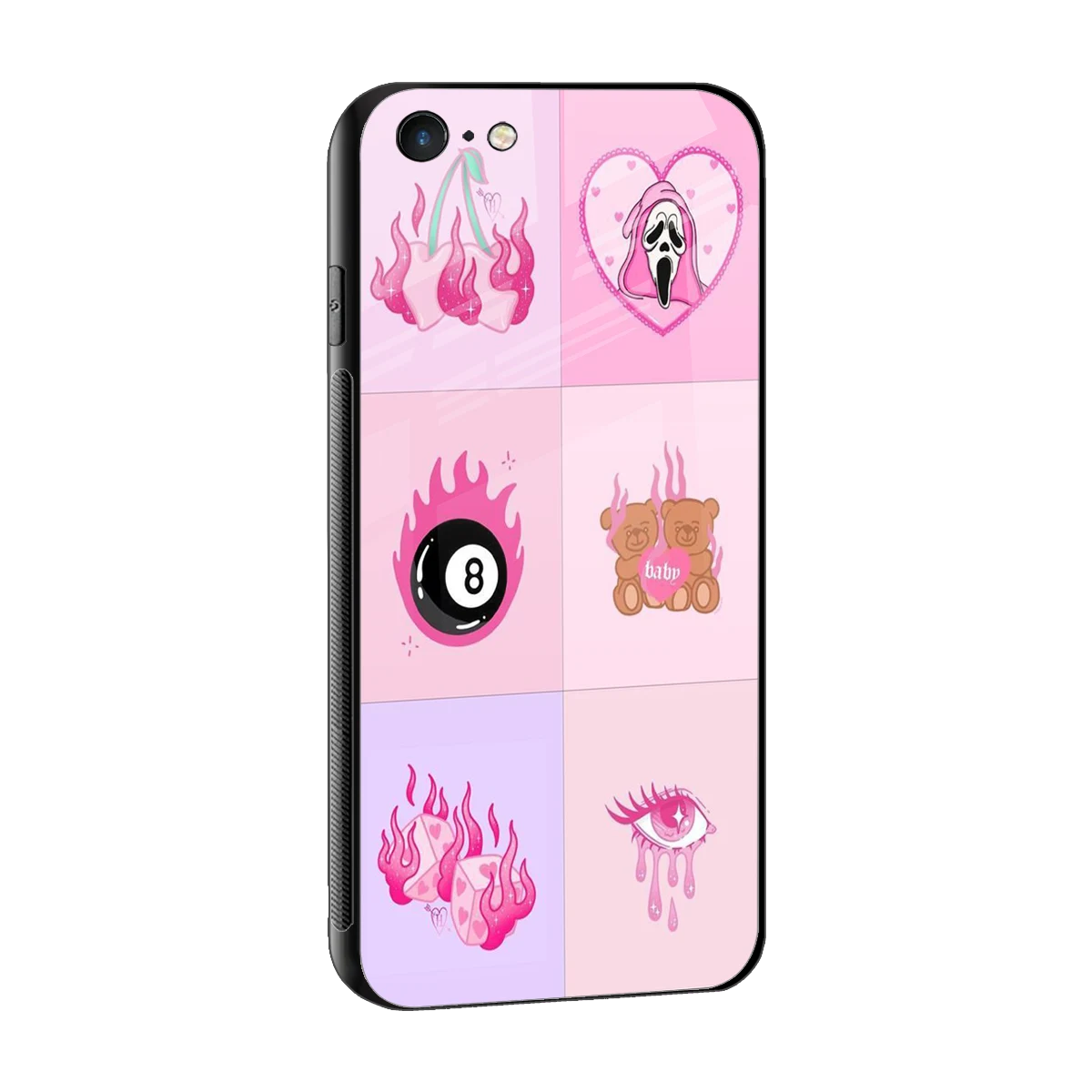 Ghostly Adorable sleek iphone 6s cover with tempered glass back and TPU edges