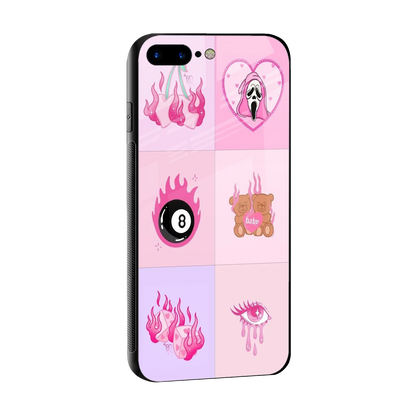 Ghostly Adorable sleek iphone 8 plus cover with tempered glass back and TPU edges