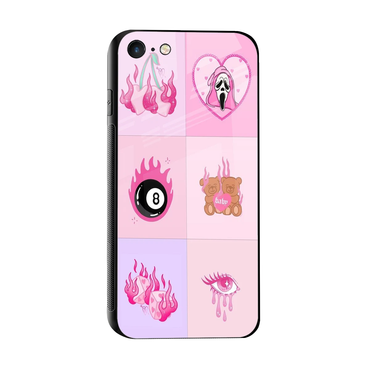 Ghostly Adorable sleek iphone 7 cover with tempered glass back and TPU edges