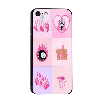 Ghostly Adorable sleek iphone 7 cover with tempered glass back and TPU edges