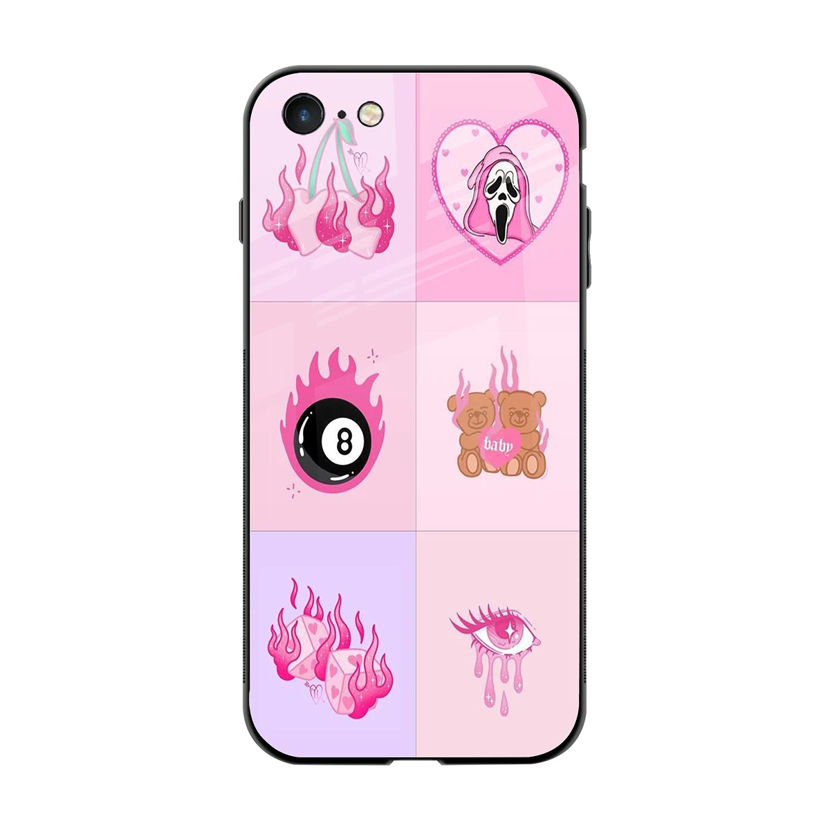 Ghostly Adorable back phone cover | glass case for iphone 7