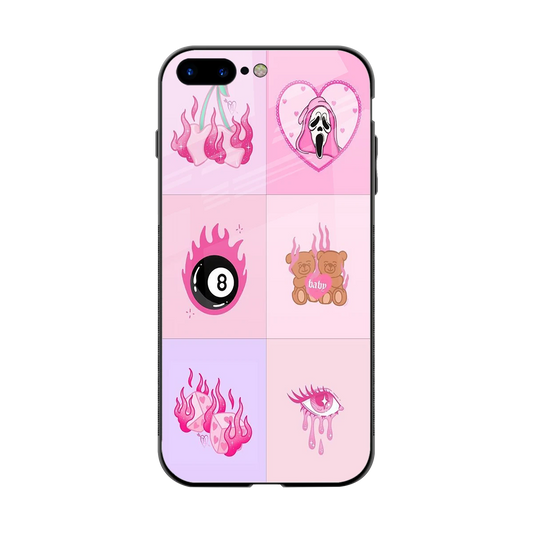 Ghostly Adorable back phone cover | glass case for iphone 8 plus