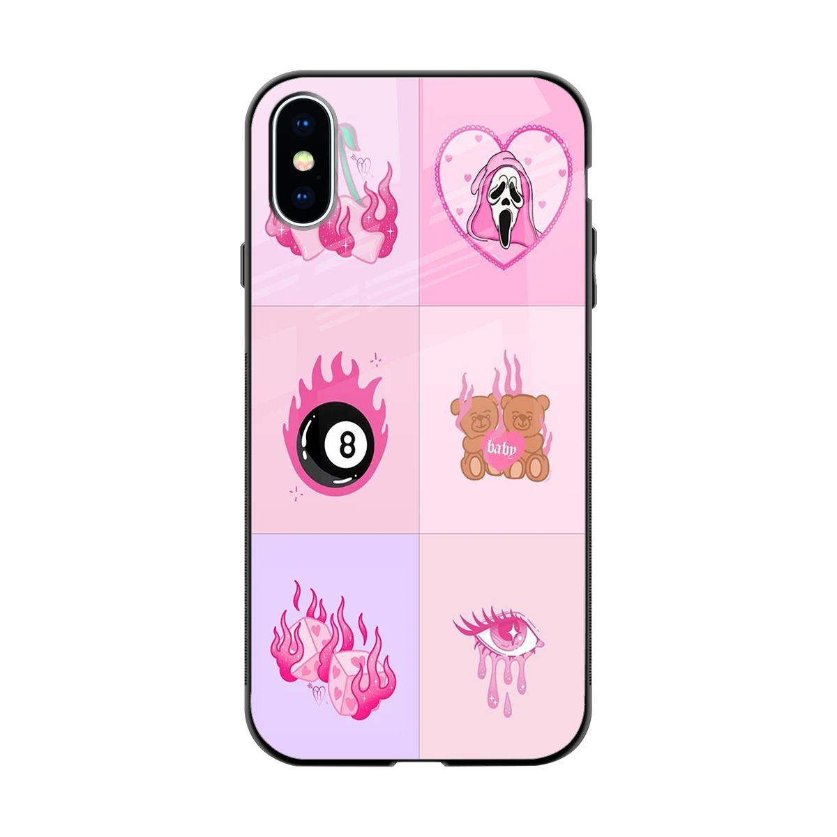 Ghostly Adorable back phone cover | glass case for iphone x