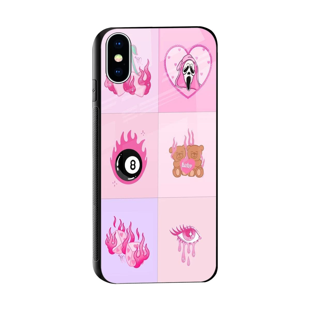 Ghostly Adorable sleek iphone x cover with tempered glass back and TPU edges