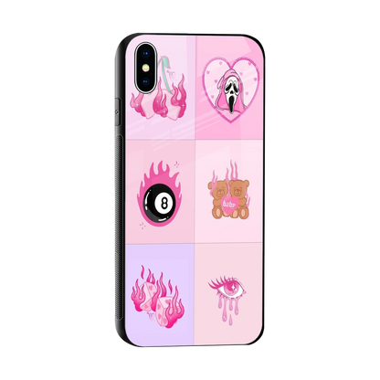Ghostly Adorable sleek iphone xs max cover with tempered glass back and TPU edges