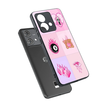 Ghostly Adorable sleek motorola edge 40 neo 5g cover with tempered glass back and TPU edges