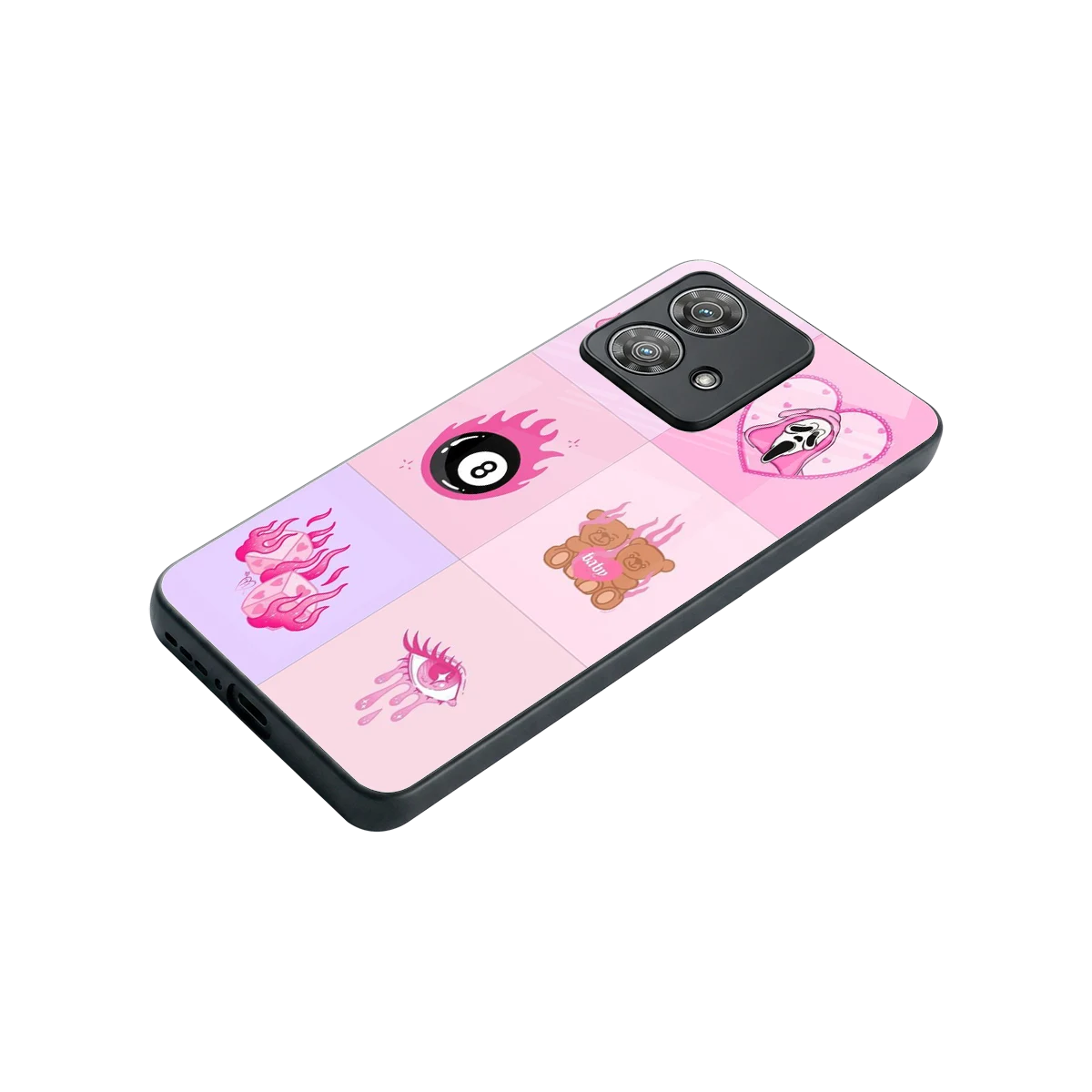Ghostly Adorable stylish phone case for motorola edge 40 neo 5g | glossy glass and slim fit
