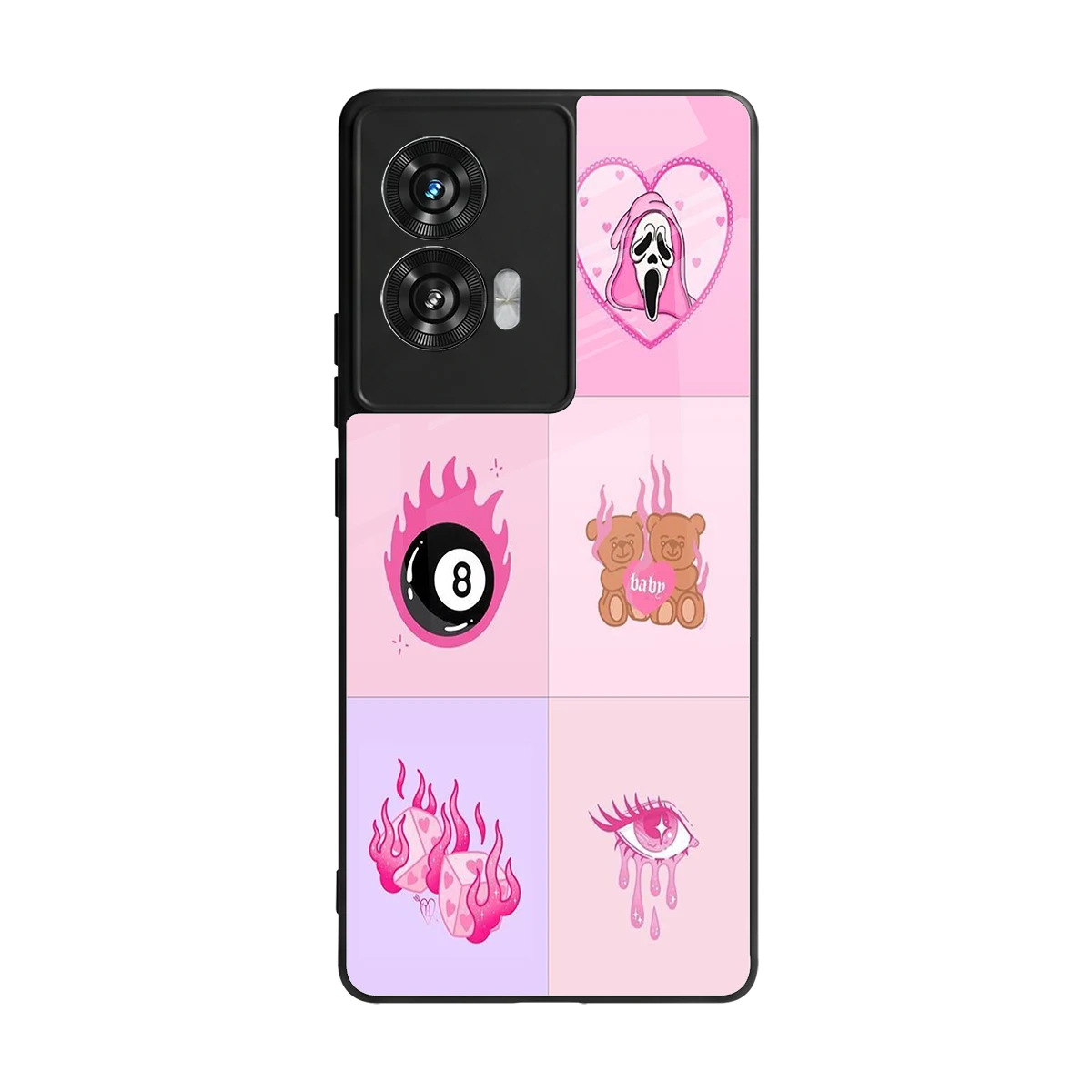 Ghostly Adorable back phone cover | glass case for motorola edge 50 fusion