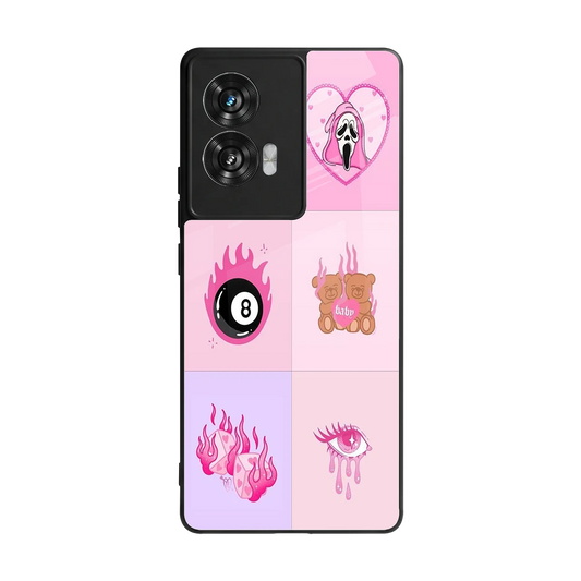 Ghostly Adorable back phone cover | glass case for motorola edge 50 fusion