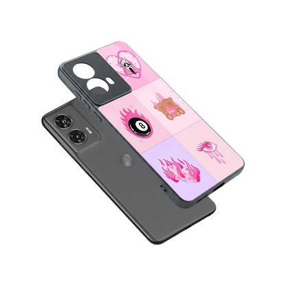 Ghostly Adorable sleek motorola edge 50 fusion cover with tempered glass back and TPU edges