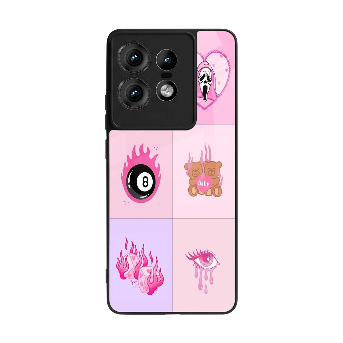 Ghostly Adorable back phone cover | glass case for motorola edge 50 pro