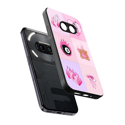 Ghostly Adorable sleek nothing phone 2a plus cover with tempered glass back and TPU edges