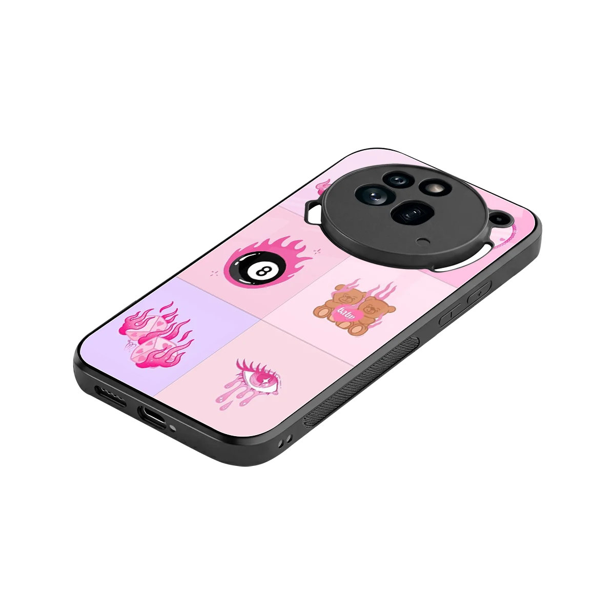 Ghostly Adorable stylish phone case for nothing phone 3a pro | glossy glass and slim fit