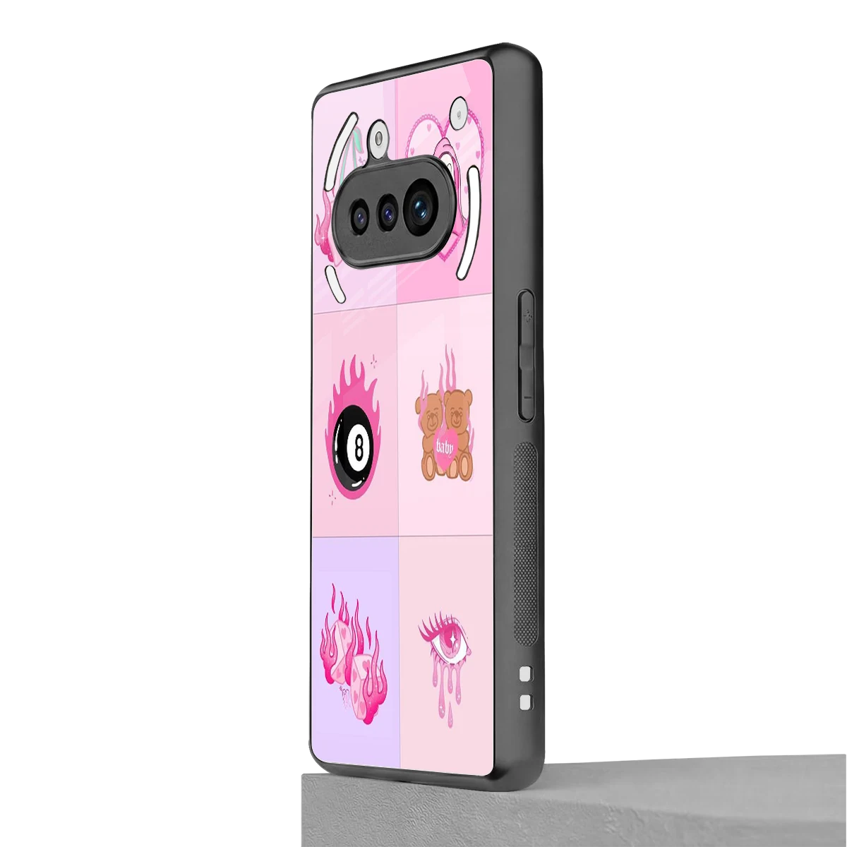 Ghostly Adorable nothing phone 3a mobile cover | shockproof glass phone case