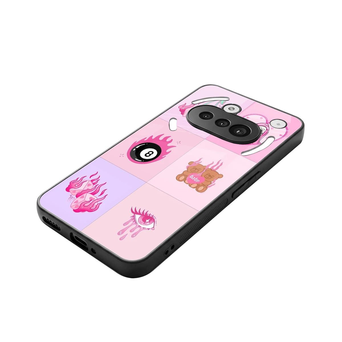 Ghostly Adorable stylish phone case for nothing phone 3a | glossy glass and slim fit