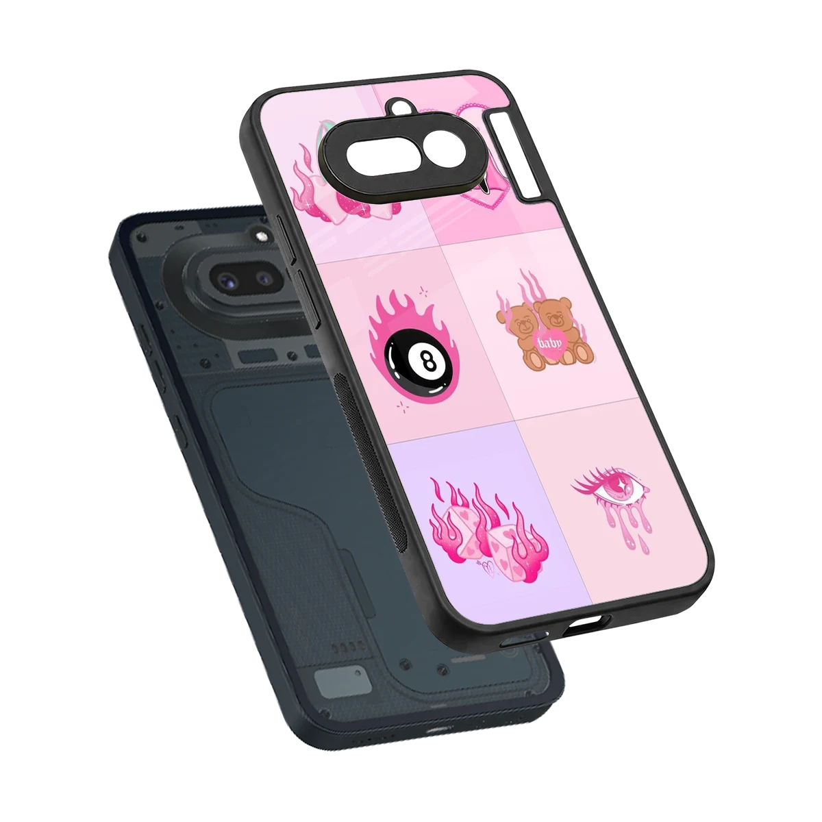 Ghostly Adorable sleek nothing phone 4a cover with tempered glass back and TPU edges