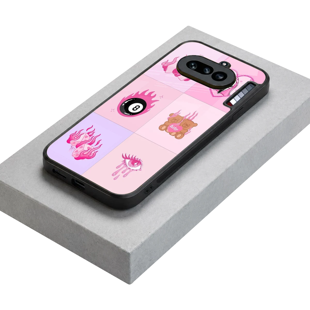 Ghostly Adorable stylish phone case for nothing phone 4a | glossy glass and slim fit