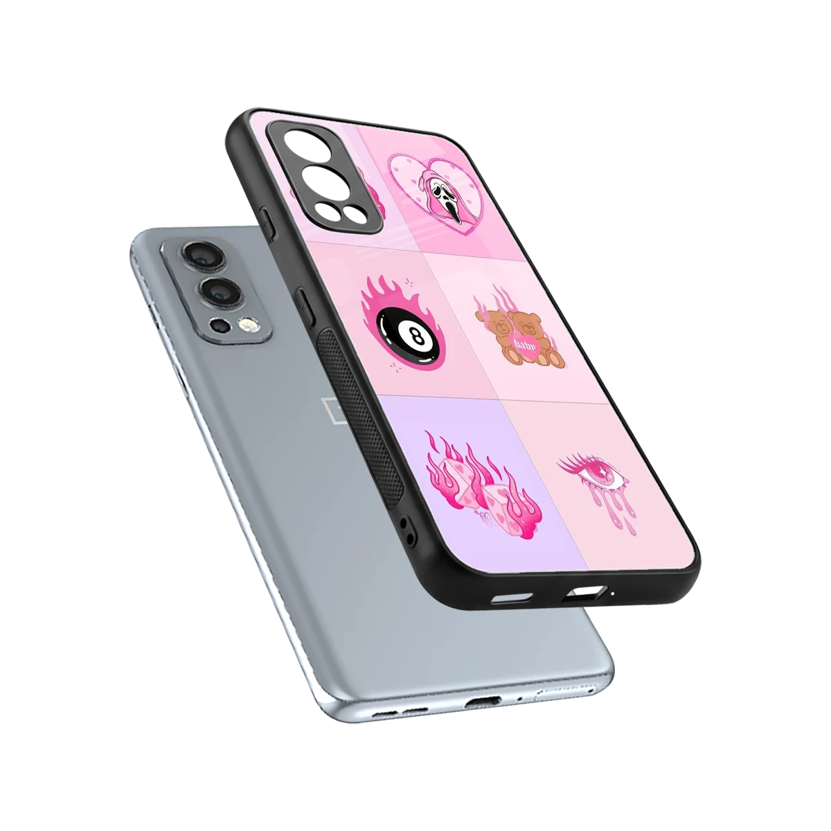 Ghostly Adorable sleek oneplus nord 2 cover with tempered glass back and TPU edges