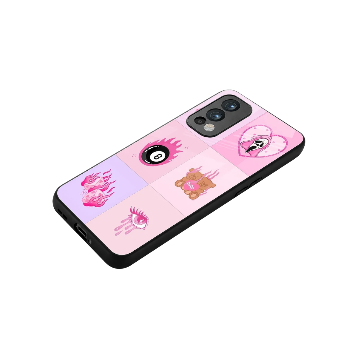 Ghostly Adorable stylish phone case for oneplus nord 2 | glossy glass and slim fit
