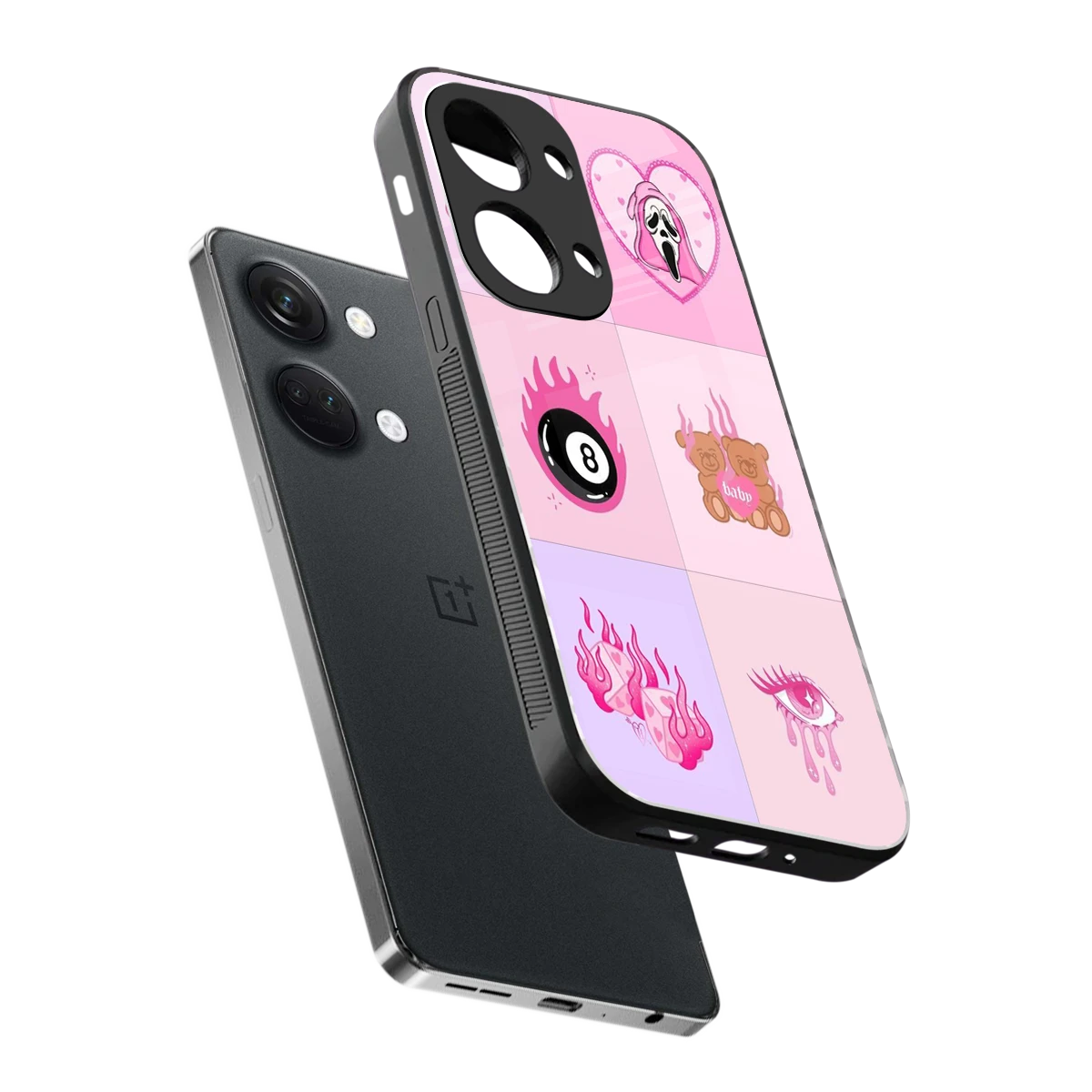 Ghostly Adorable sleek oneplus nord 3 cover with tempered glass back and TPU edges
